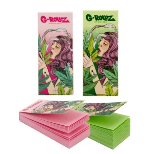G-ROLLZ Collector Edition „Mushroom Lady“ Grün & Pink Filter Tips 2,5 X 6cm