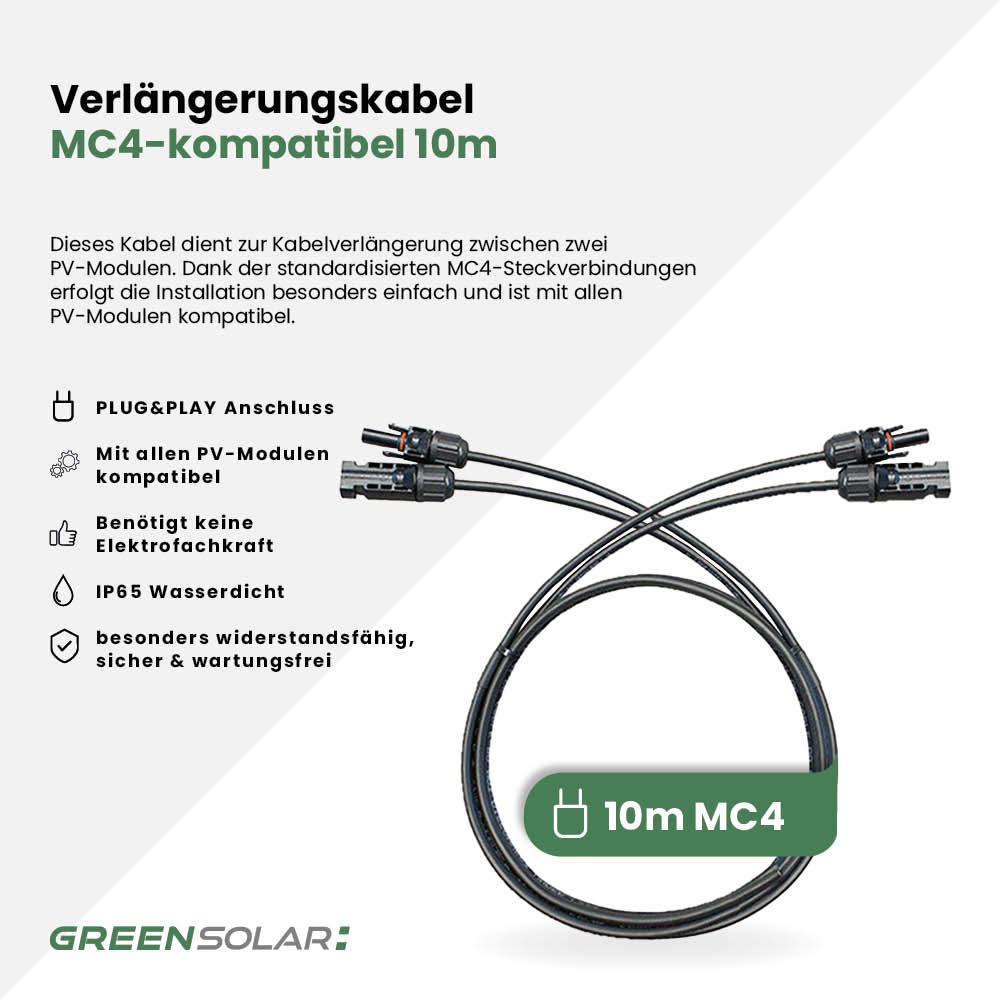 Verlängerungskabel MC4-kompatibel 10m – Bild 2