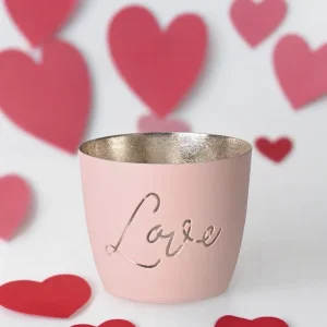 Windlicht MADRAS Love GiftCompany blush gold H 8,5 cm