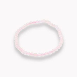 Rosenquarz Kugelarmband facettiert