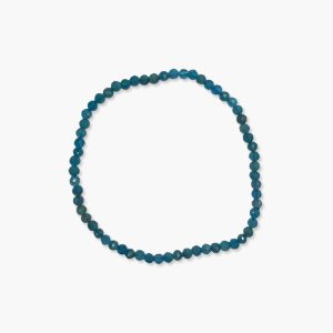Apatit blau Kugelarmband facettiert