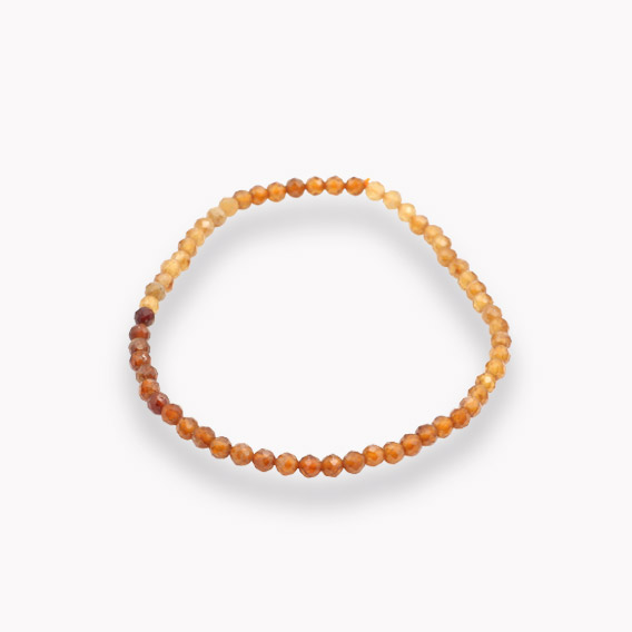 Granat orange Kugelarmband facettiert