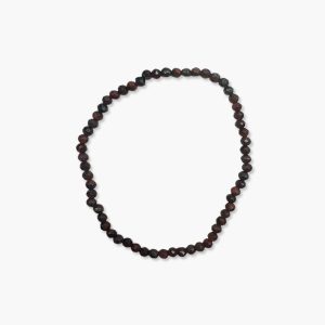 Tigerauge rot/Katzenauge Kugelarmband facettiert