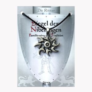 Anhänger Die Ritter – Siegel der Nibelungen Amulett aus Zinn auf großer Karte