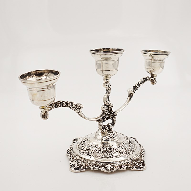 Kerzenleuchter 3 flammig – Wilhelm Geist & Sohn, Hanau – Bild 2