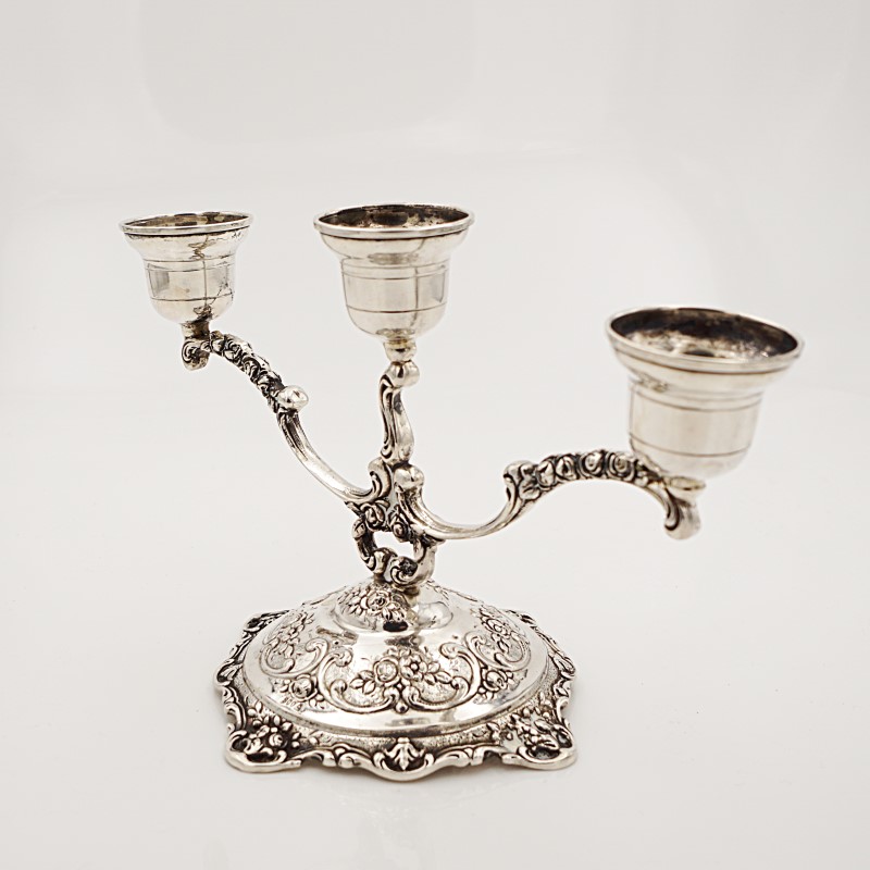 Kerzenleuchter 3 flammig – Wilhelm Geist & Sohn, Hanau – Bild 3