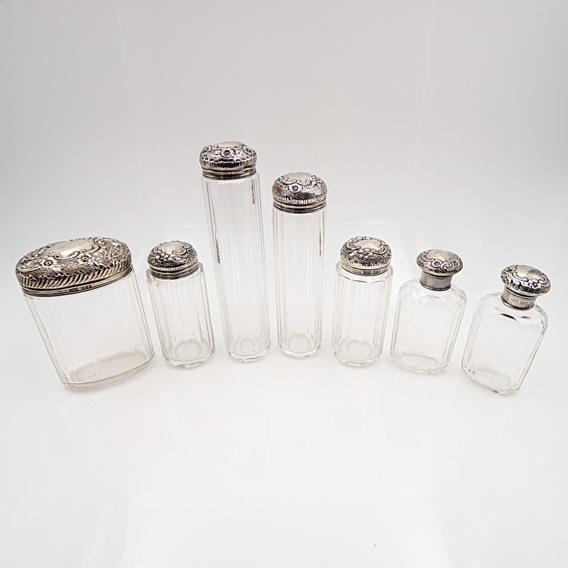 Reise Necessaire Set Sterling Silber – J.W. Benson, London – Bild 6