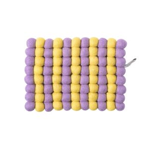 Topfuntersetzer aus Filz, yellow/lilac