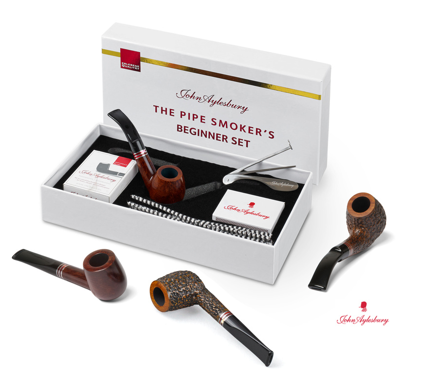 Pipe Smoker`s Beginner Set Deluxe rustiziert, Billard – Bild 3