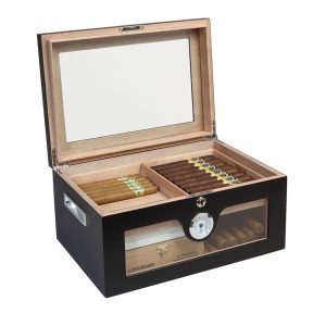 Humidor schwarz matt ca. 100 Zigarren