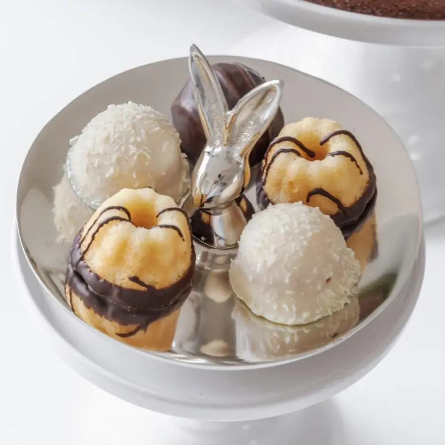 Osterdeko Keksschale Hase LOUIS Edzard Höhe 9 cm – Bild 5