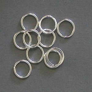 Spaltring versilbert, 9mm, 10 Stk,