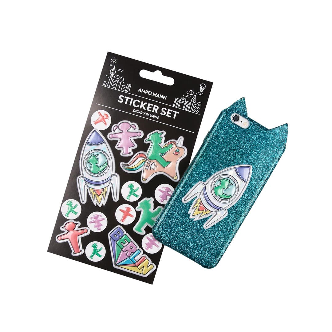 Ampelmännchen 3D-Stickerset „Dicke Freunde“ – Bild 2