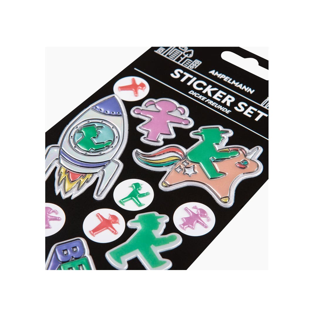 Ampelmännchen 3D-Stickerset „Dicke Freunde“ – Bild 3