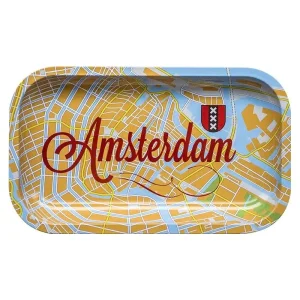 City Map Amsterdam, Big, Rolling Tray