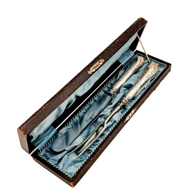 Silberbesteck, Fleischgabel & Buttermesser – Bild 2
