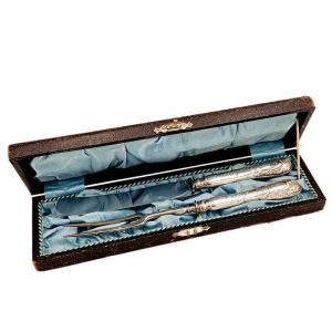 Silberbesteck, Fleischgabel & Buttermesser