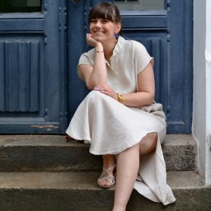 HEMDKLEID – Bio-Baumwoll-Gauze, Farbe Beige