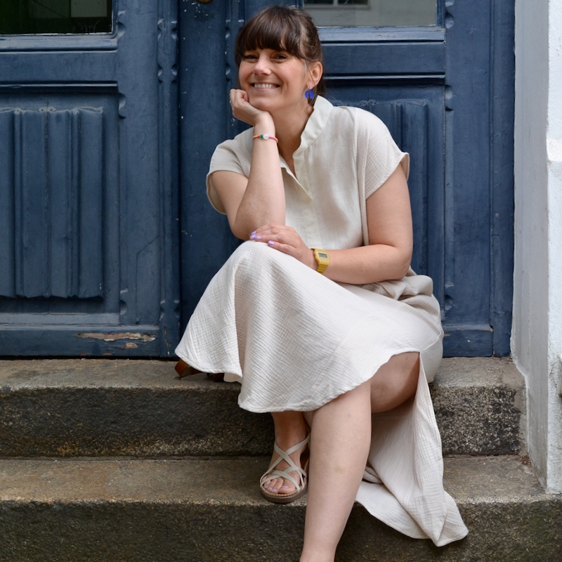 HEMDKLEID – Bio-Baumwoll-Gauze, Farbe Beige