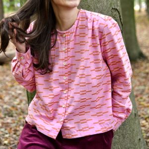 Bluse “bauhaus pink/blood orange