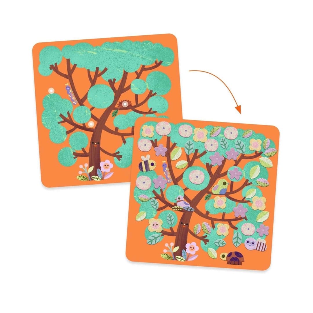 Djeco Kreativ-Set 3-6: Filzbilder: Jahreszeiten – Bild 2