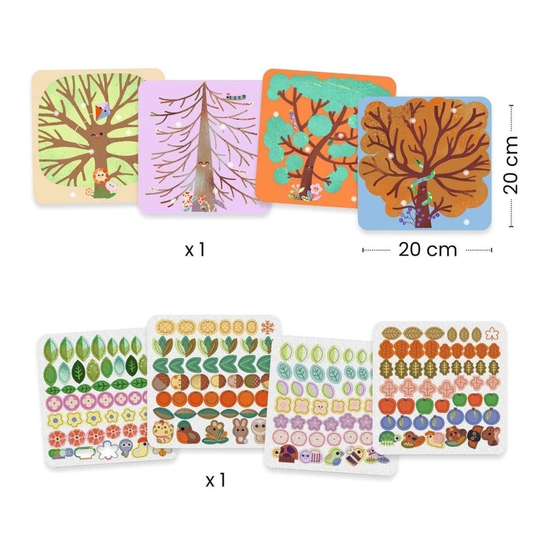 Djeco Kreativ-Set 3-6: Filzbilder: Jahreszeiten – Bild 3