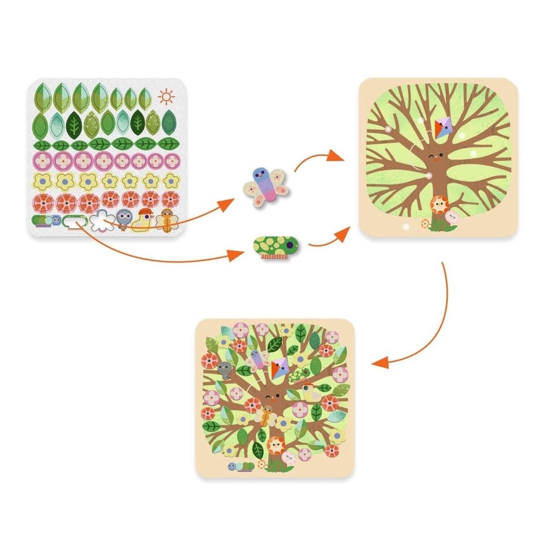 Djeco Kreativ-Set 3-6: Filzbilder: Jahreszeiten – Bild 4