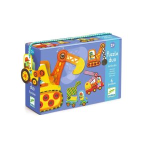 Djeco Puzzle Duo Fahrzeuge mit Bewegung 6×2 Teile