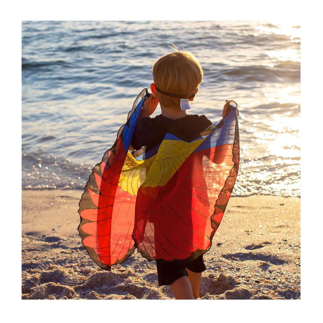 Dreamy Dress-Ups Kostümflügel und Maske Set Vogel bunter Fink – Bild 5