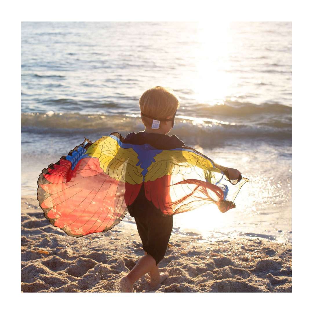 Dreamy Dress-Ups Kostümflügel und Maske Set Vogel bunter Fink – Bild 6