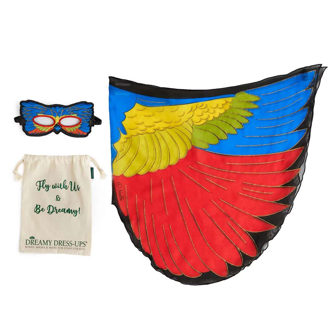 Dreamy Dress-Ups Kostümflügel und Maske Set Vogel bunter Fink – Bild 9