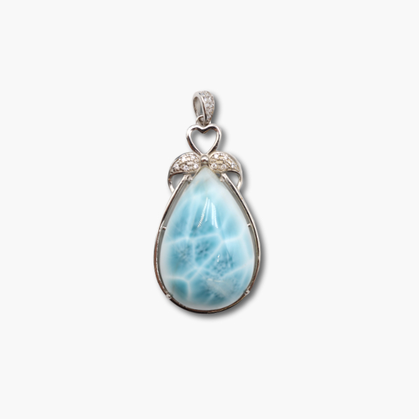 Larimar Anhänger aus 925 Sterling Silber Einzelstück – Bild 3
