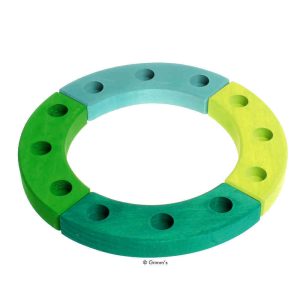 Grimms Kleiner Festtagsring Grün-Türkis, für 12 Stecker