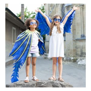 Great Pretenders Kostümflügel Blauer Drache mit Maske