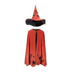 Great Pretenders Zauberer-Cape mit Hut in Orange