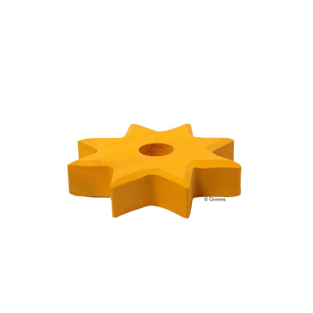 Grimms Lebenslicht Kerzenhalter Stern Gelb – Bild 2