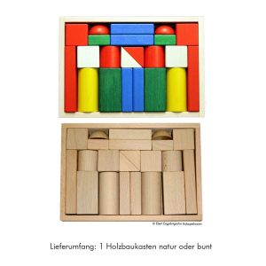 Baukasten mit 22 großen Holzbausteinen