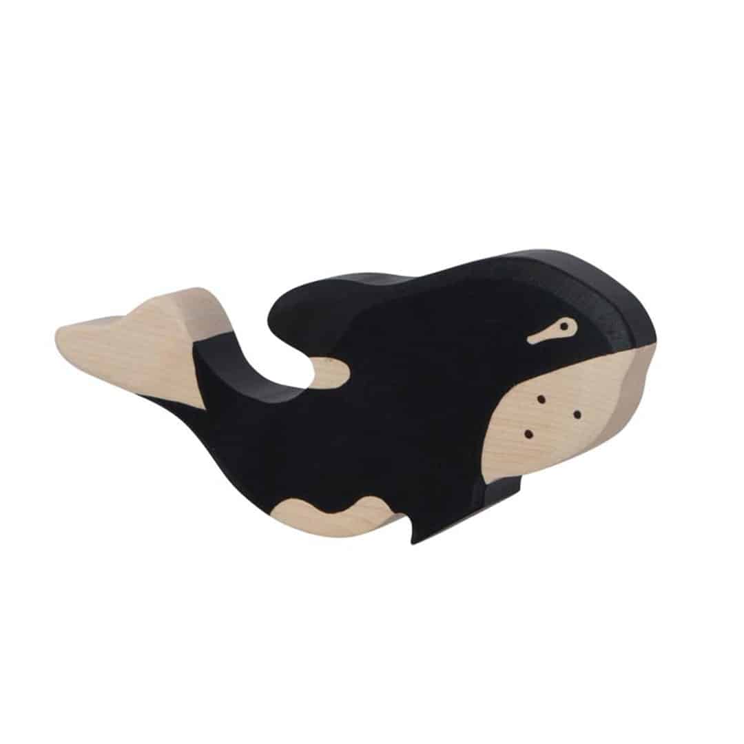 Holztiger Holzfigur Orca Wal