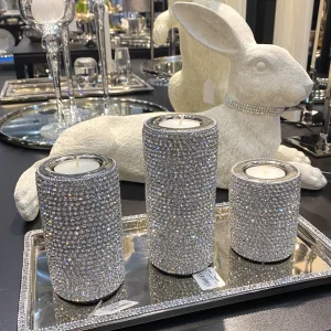 Teelichthalter mit Strass LIAS Kaheku H 9 | 15 cm