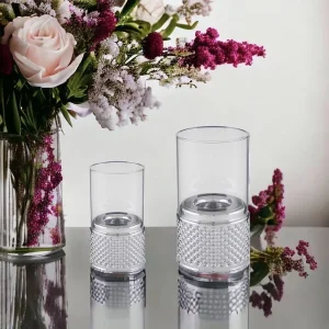 Kaheku Windlicht KIRUNA klar silber H 16 | 23 cm