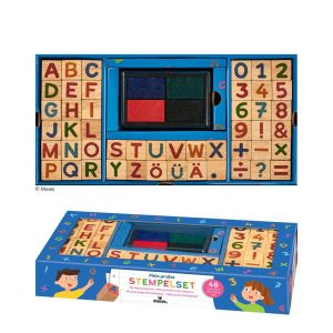 Mein großes Buchstaben-Stempelset aus Holz, von Moses