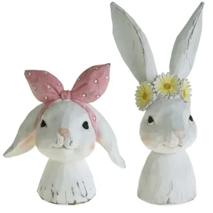 Osterdeko Hasenbüste weiß Höhe 30 cm Werner Voß