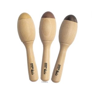 Maraca aus Holz in drei Klangfarben