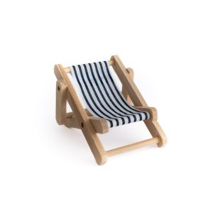 Sonnenstuhl | Liegestuhl blau-weiß