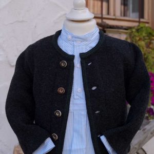 Strickjopp´n “Söhl” anthrazit/tanne