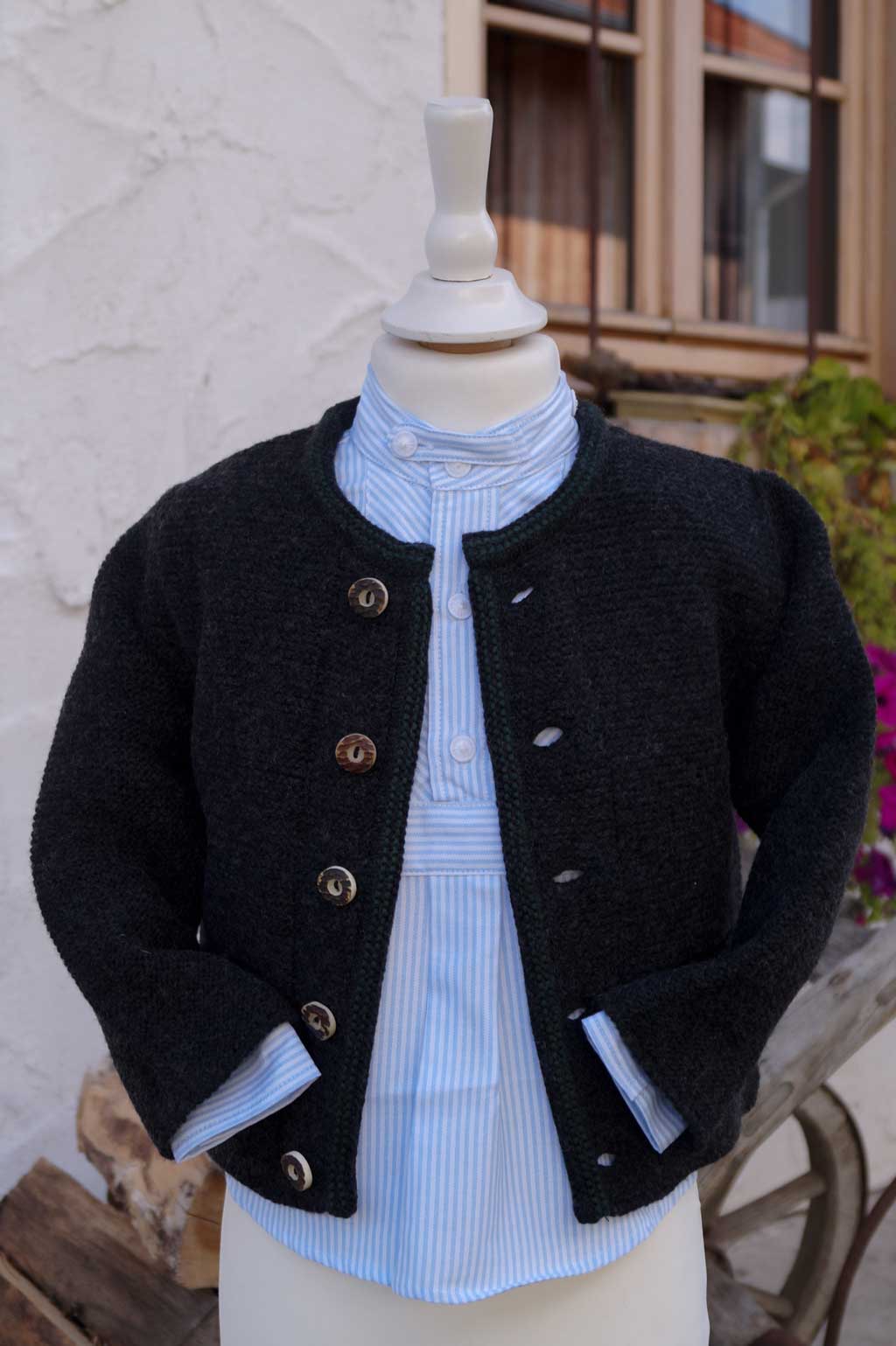 Strickjopp´n “Söhl” anthrazit/tanne