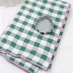 Tischdecke ‘bon appetit’ salbeigrün