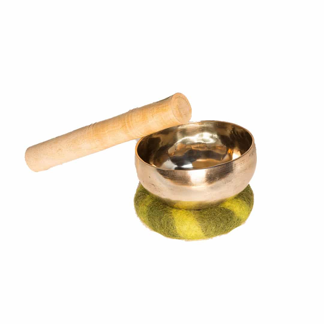 Kleine Klangschale 300g mit Zubehör – Bild 2