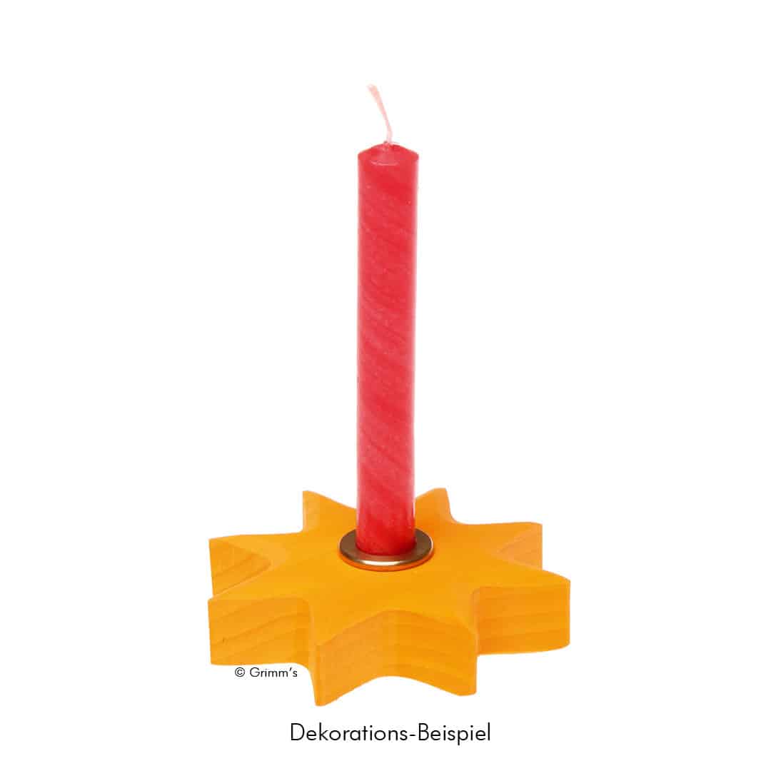 Grimms Lebenslicht Kerzenhalter Stern Gelb – Bild 4