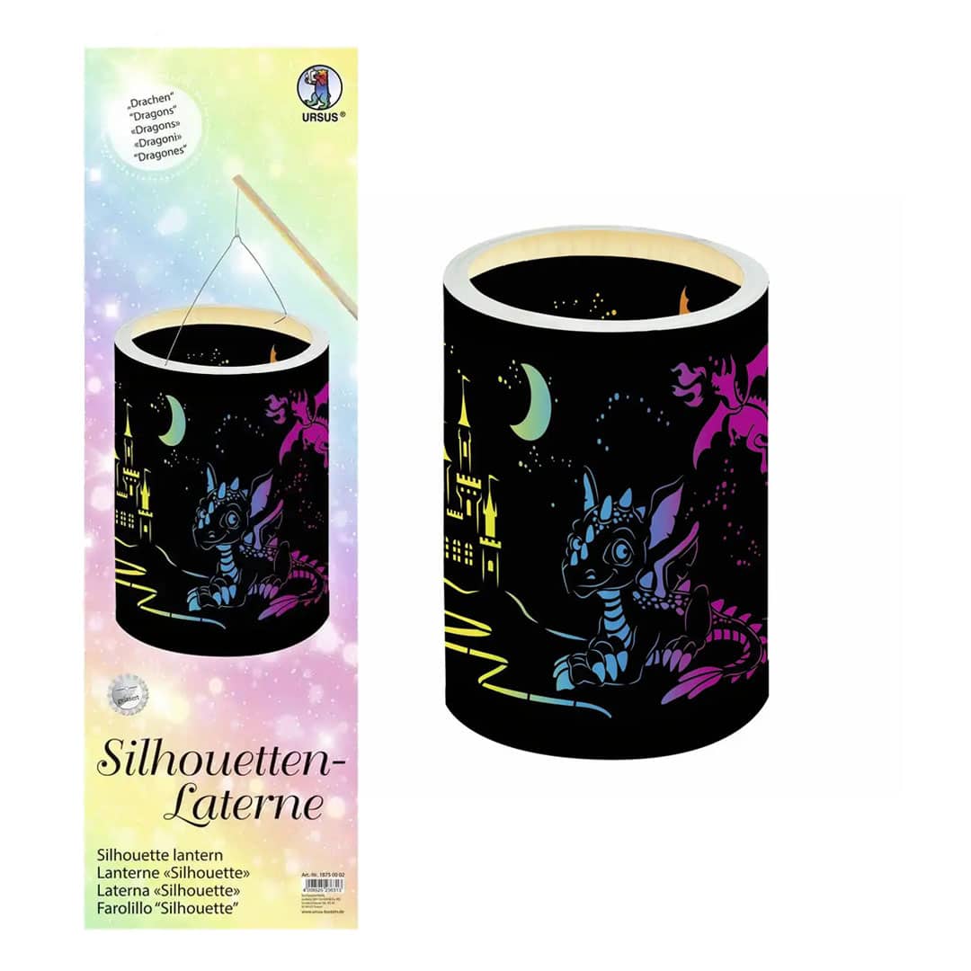URSUS Silhouetten-Laterne Bastelset Drache